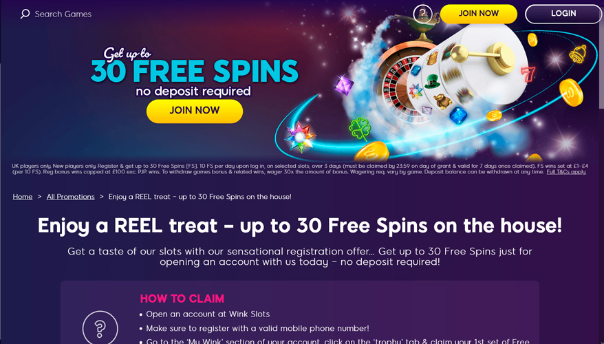 Wink Slots promotions