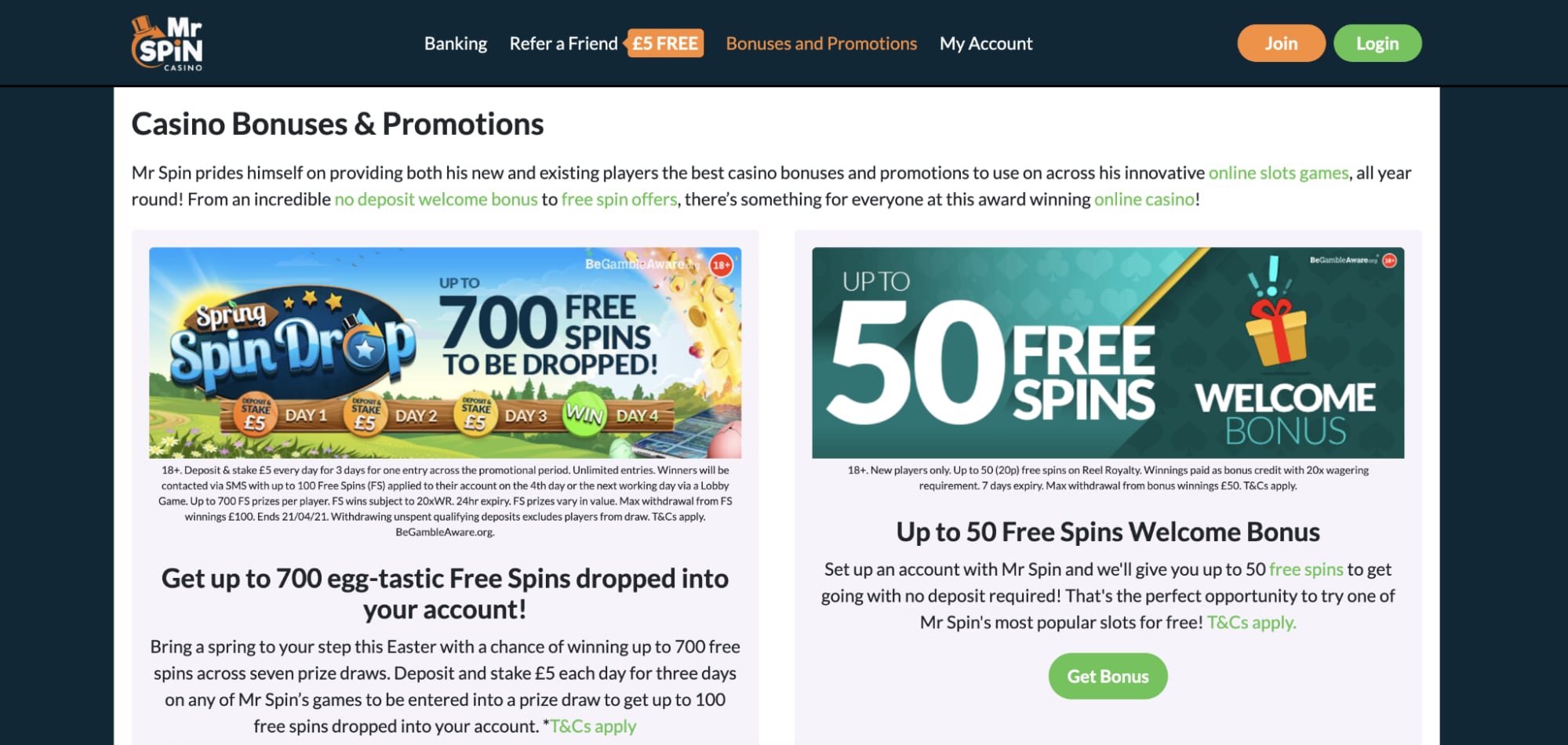Mr Spin promotions