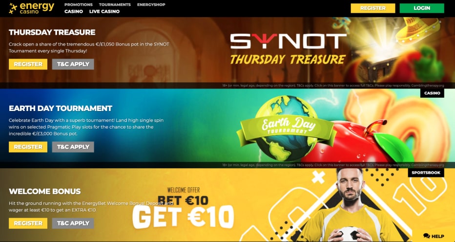 EnergyCasino Welcome Bonus