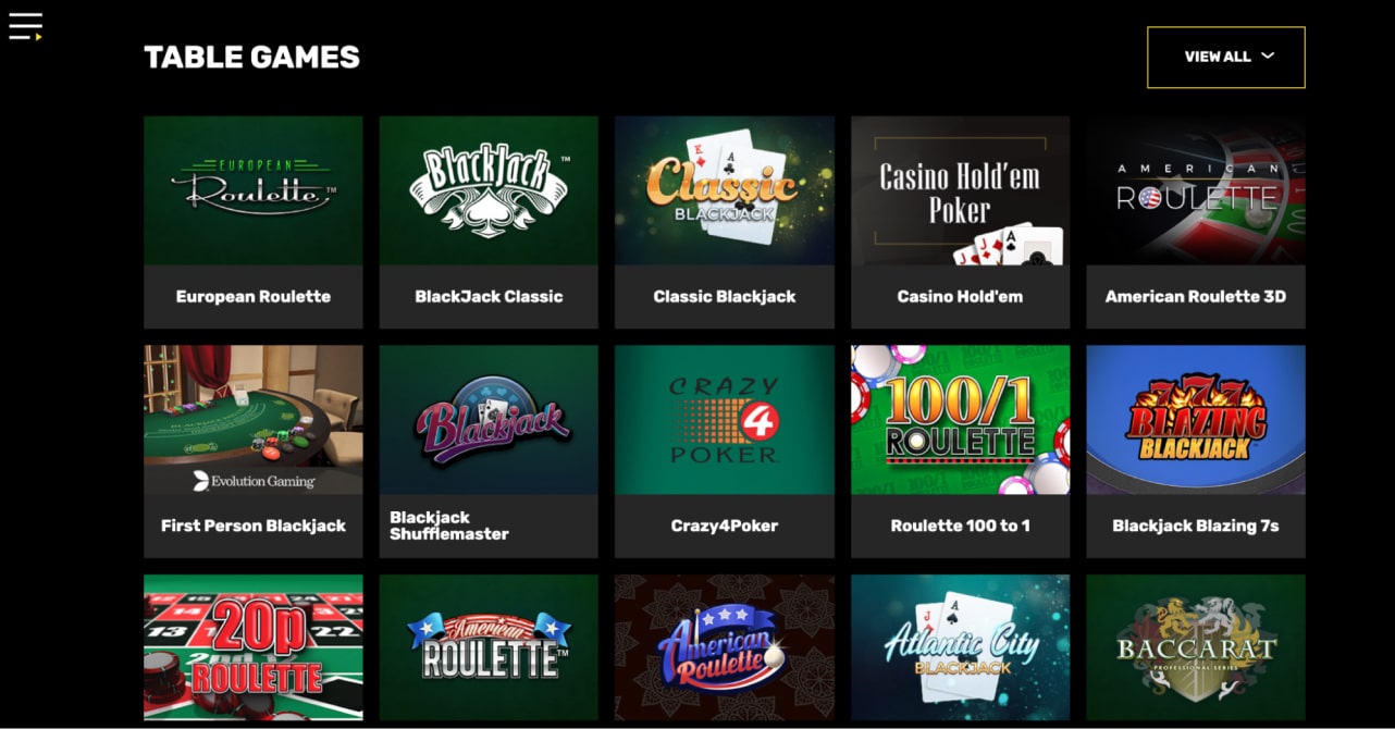 Hyper Casino Table Games