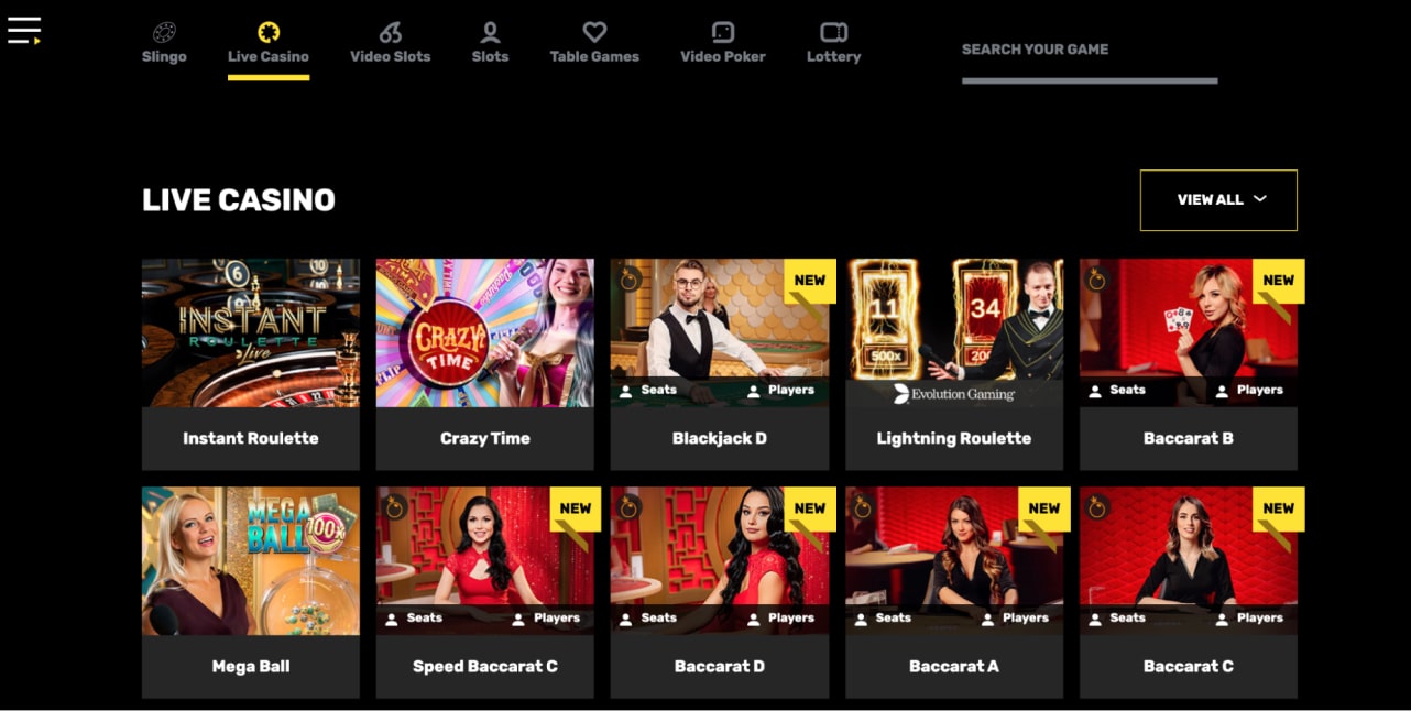 Live Dealer Games Hyper Casino