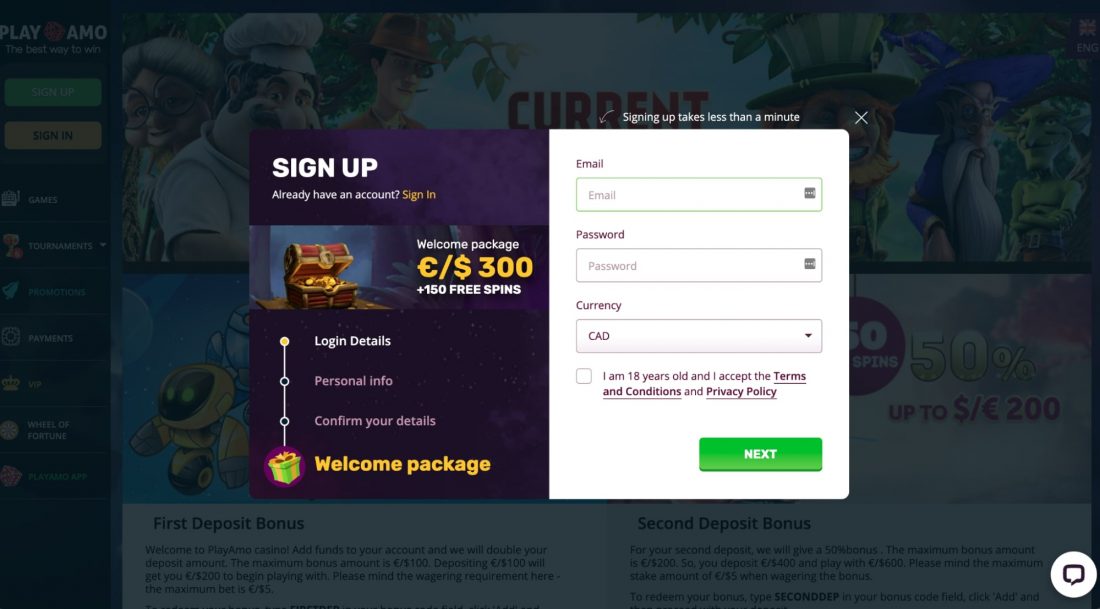 PlayAmo-casino-signup