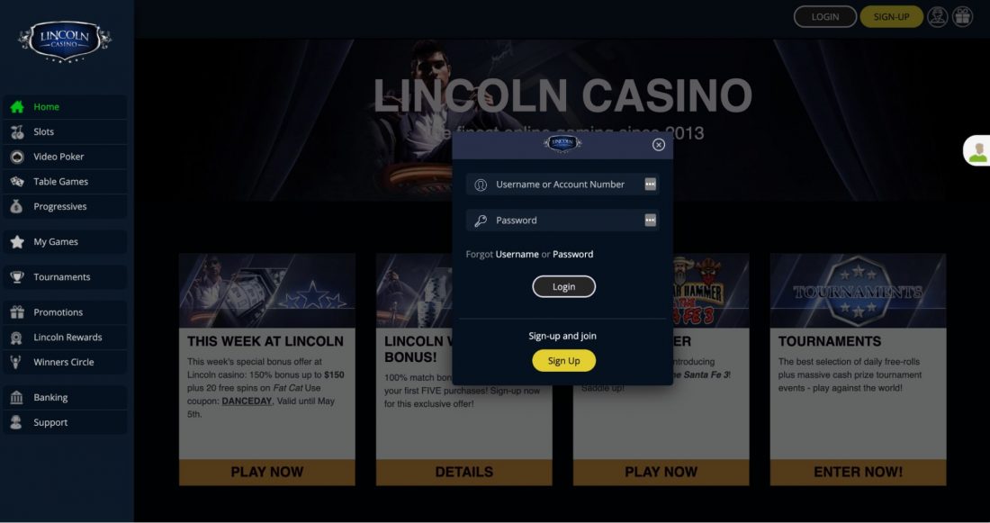 Lincoln Casino promotions