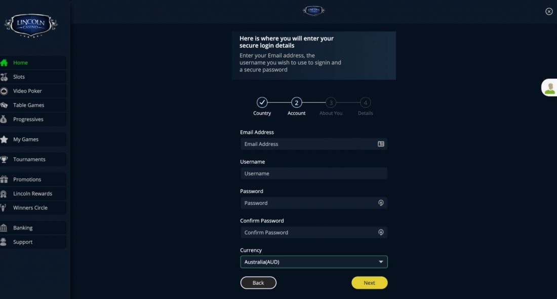 Lincoln Casino mobile