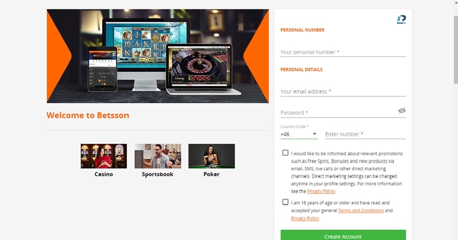 Betsson mobile