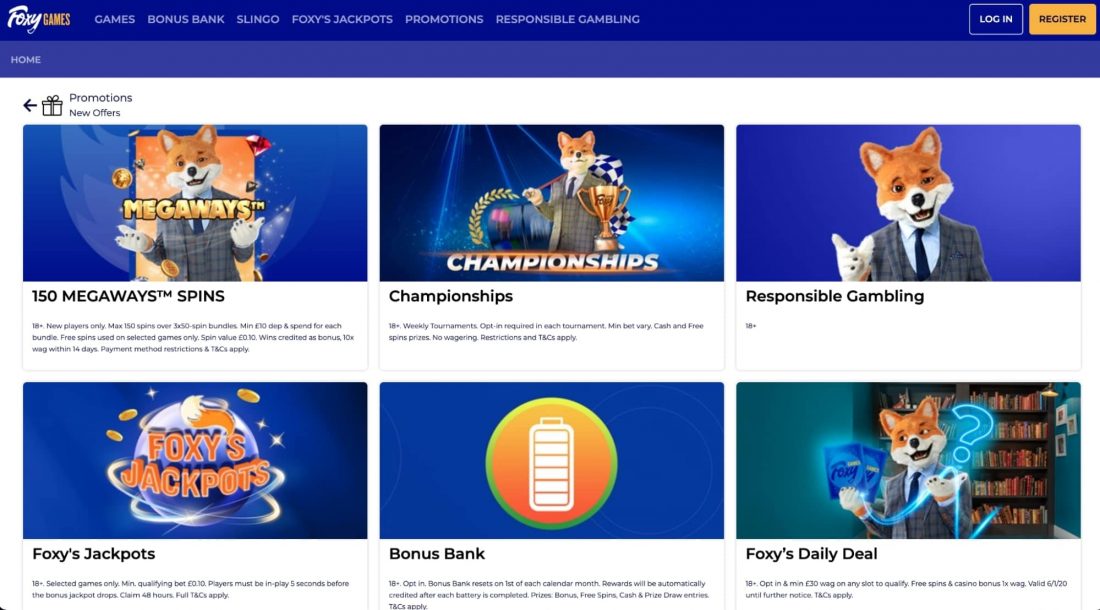 Foxy Casino promotions