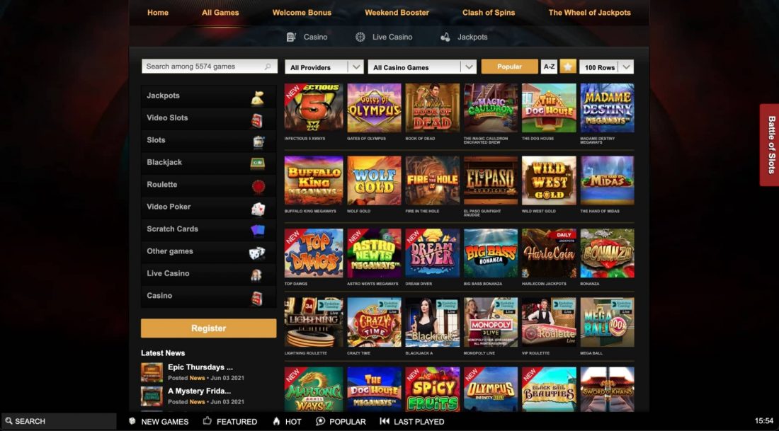 Videoslots-Casino-games
