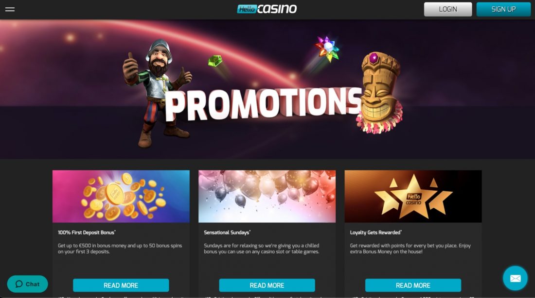 Hello Casino promotions
