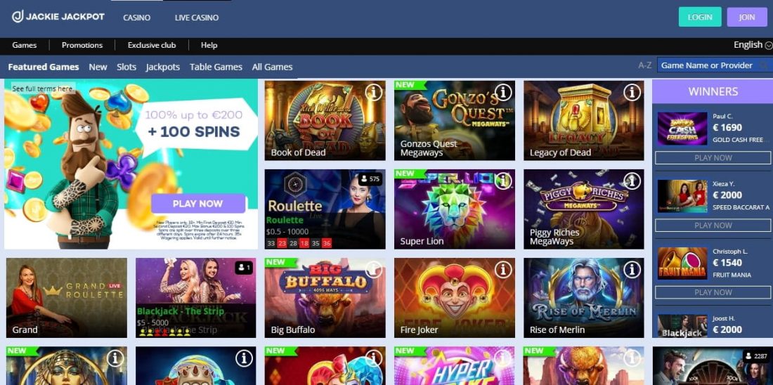 Jackie Jackpot promotions