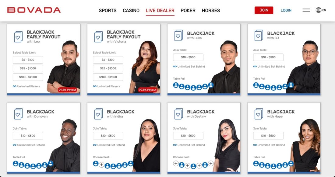 bovada-casino-live-dealer-games