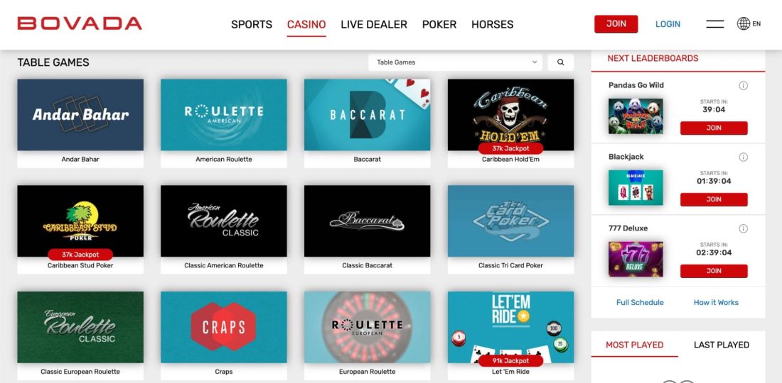 bovada-casino-table-games