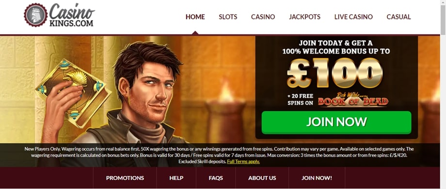 Casino Kings Welcome Bonus
