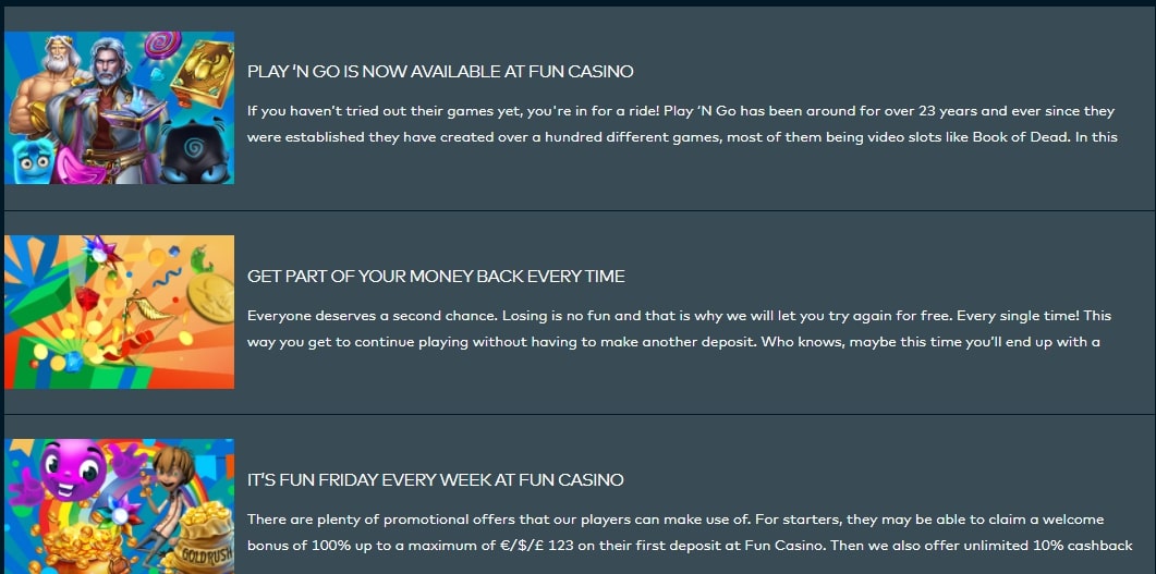 Fun Casino Cashback