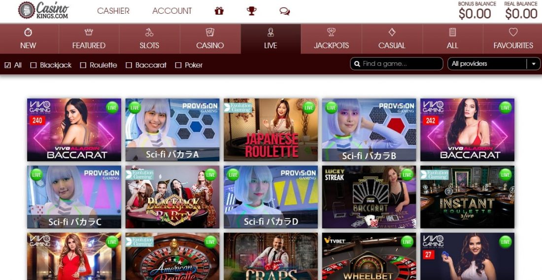 Live casino Kings