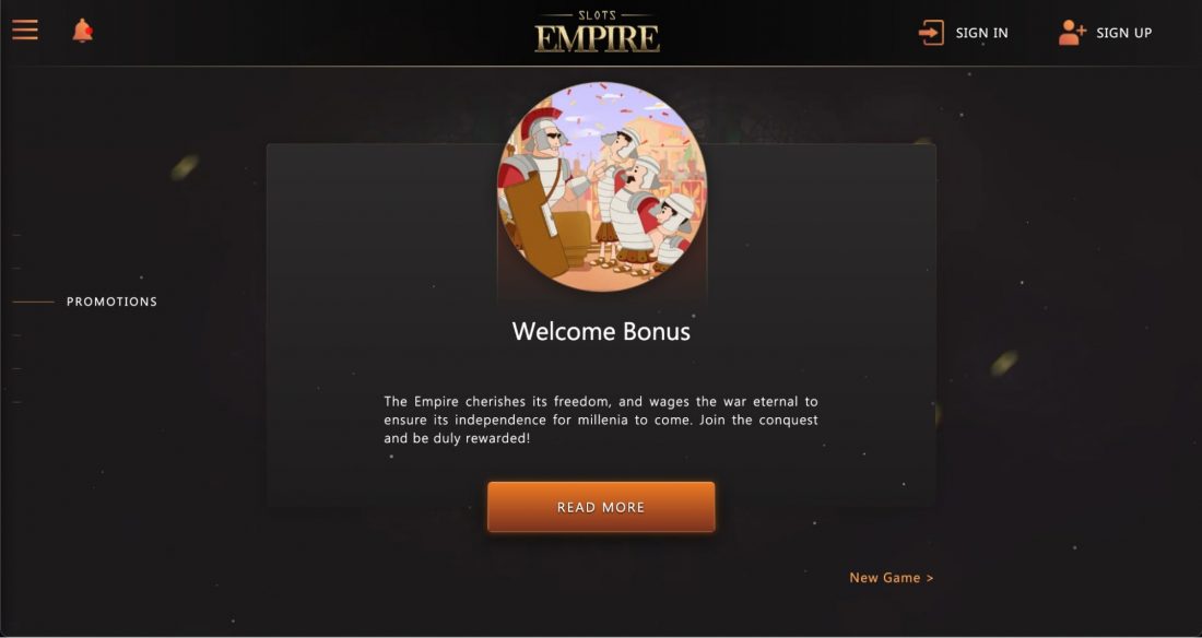 Slots Empire promotions