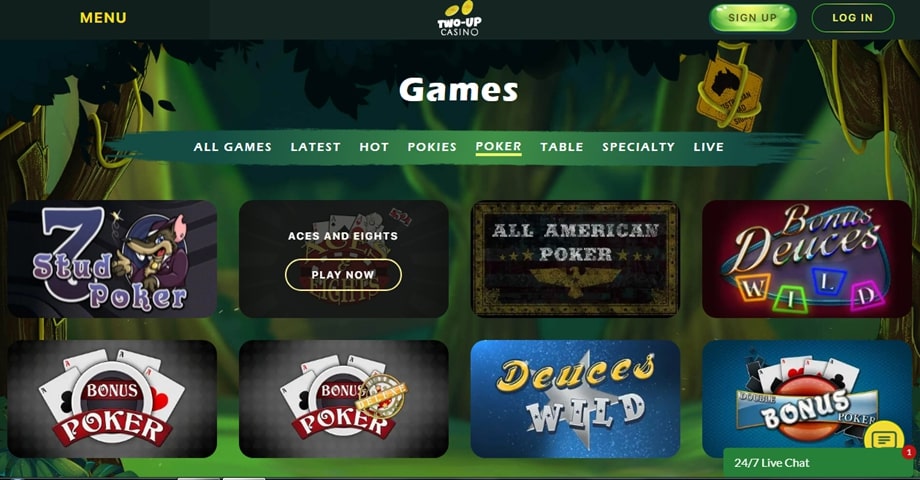 two-up-casino-video-poker