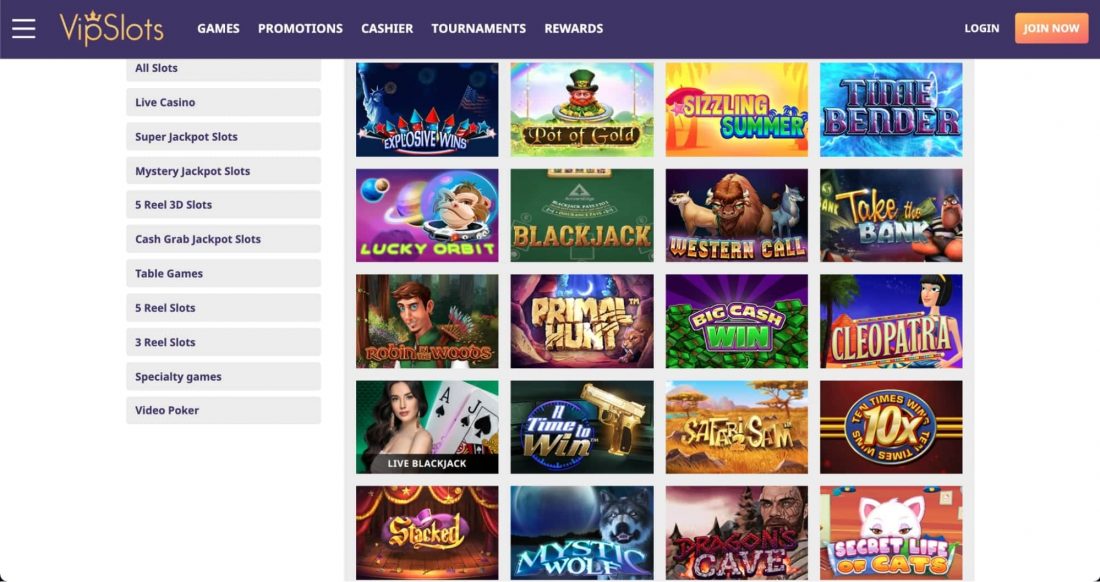 Vip slots games
