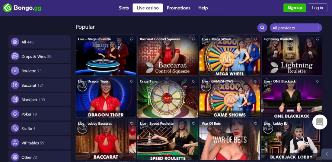 Bongo Live Casino