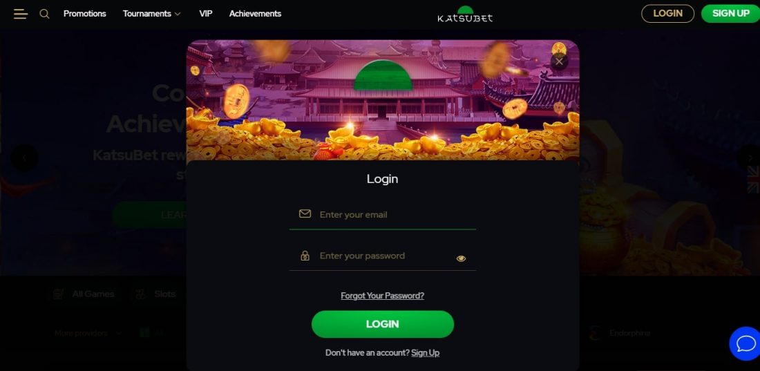 KatsuBet Casino Login Process