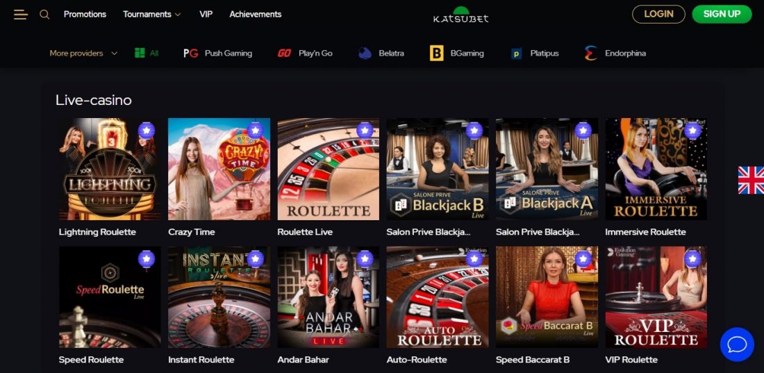 KatsuBet Live Games