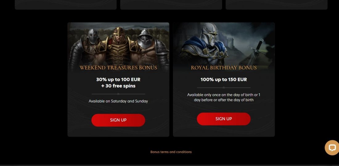 Kingdom Casino Bonuses