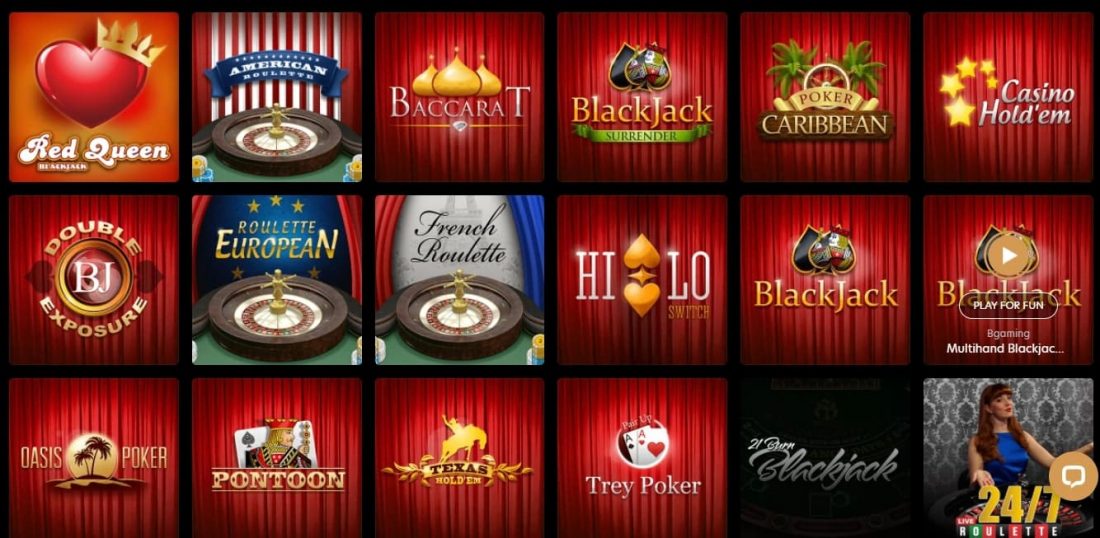 Kingdom Casino Video Poker and Table Games