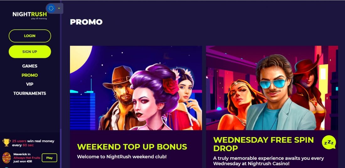 NightRush Casino Promo