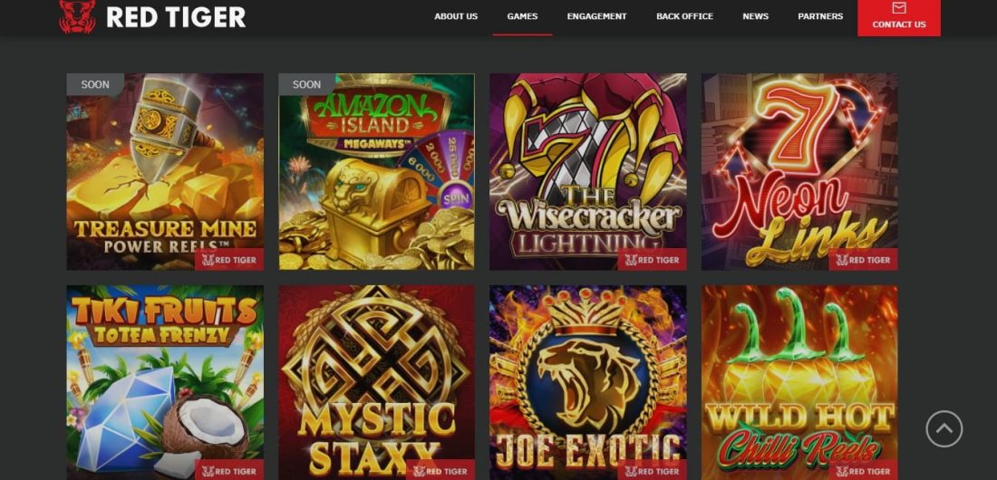 Red Tiger Games Offered
