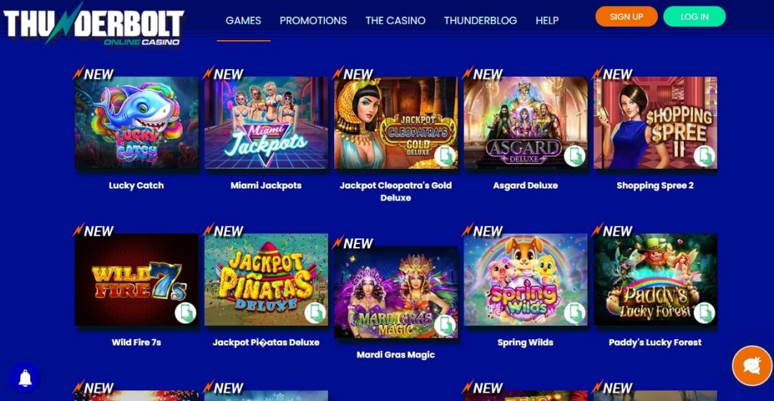 Thunderbolt Casino Games