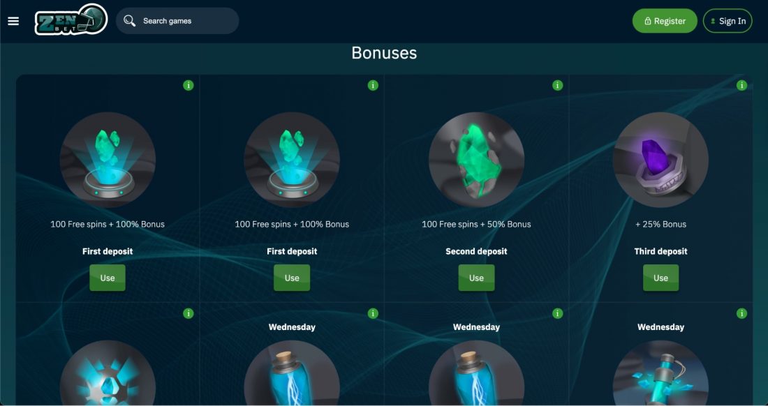 ZenBetting Casino Bonuses