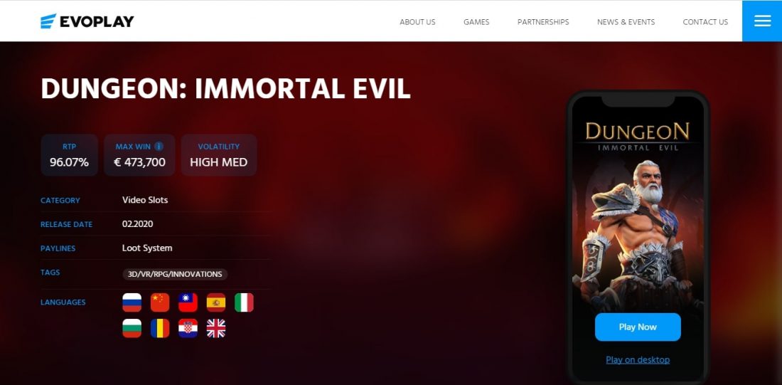 DUNGEON IMMORTAL EVIL