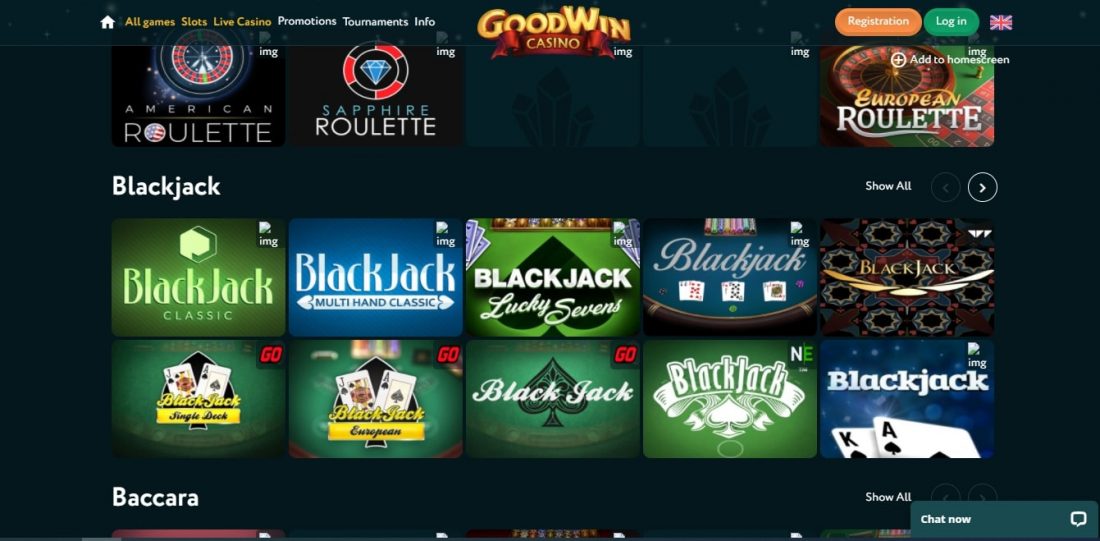 Goodwin Casino Table Games