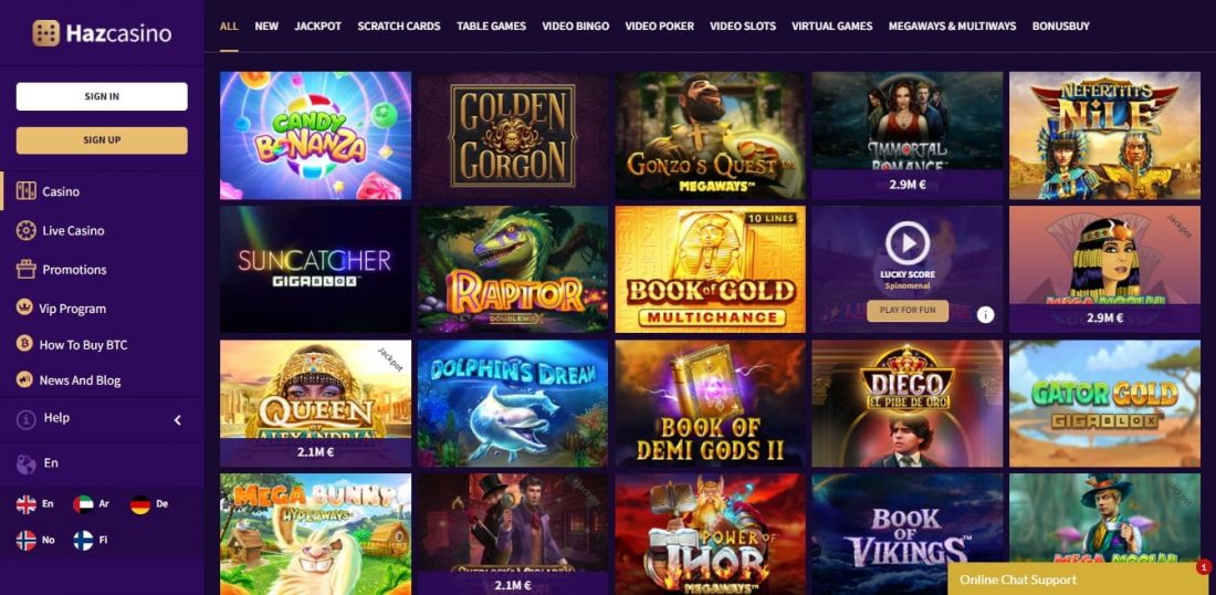 Haz casino games
