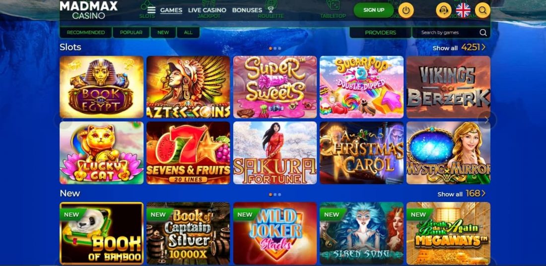 MadMax Casino Games