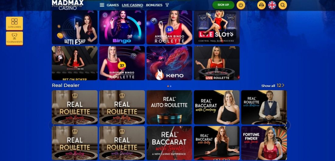 MadMax Live Casino