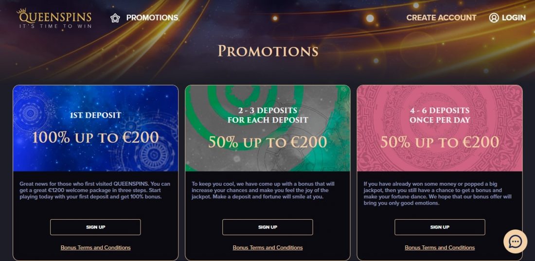 Queenspins promotions