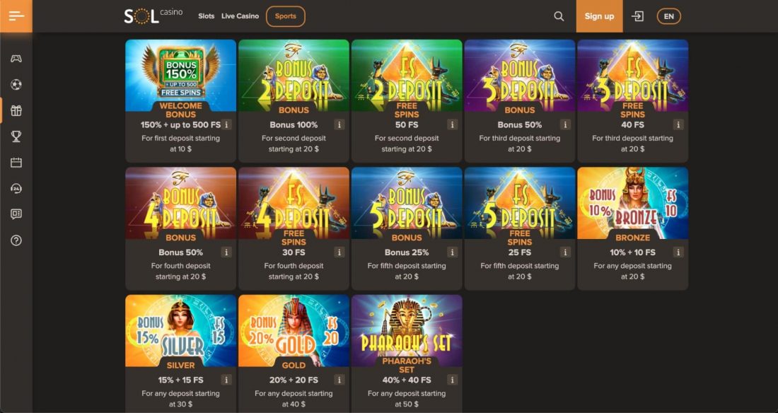 SOL Casino Bonuses