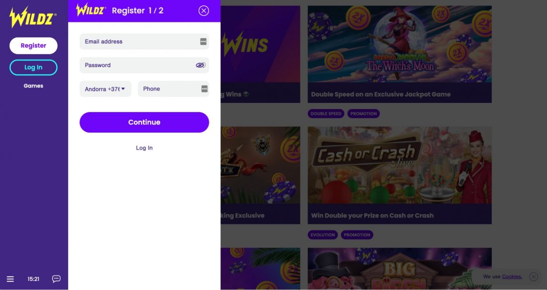 Wildz Casino Login