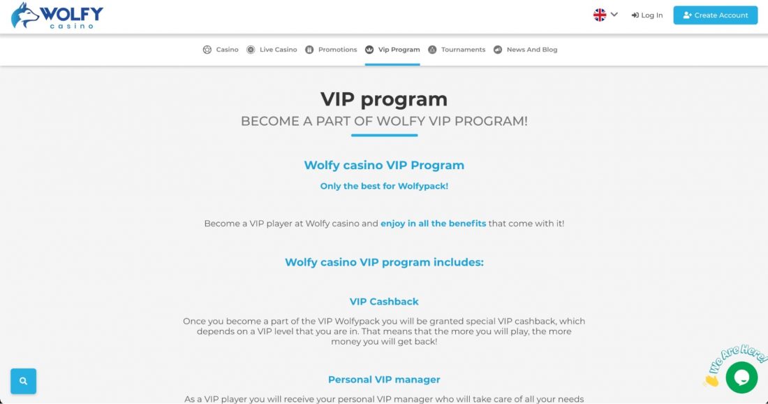 Wolfy Casino mobile