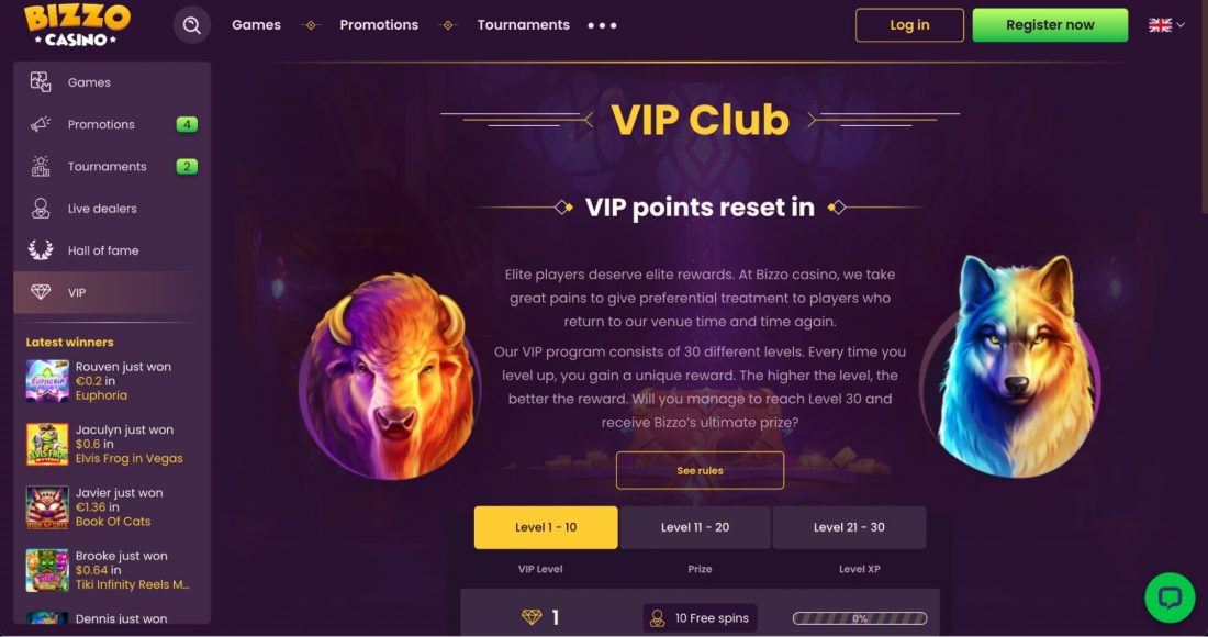 Bizzo Casino mobile