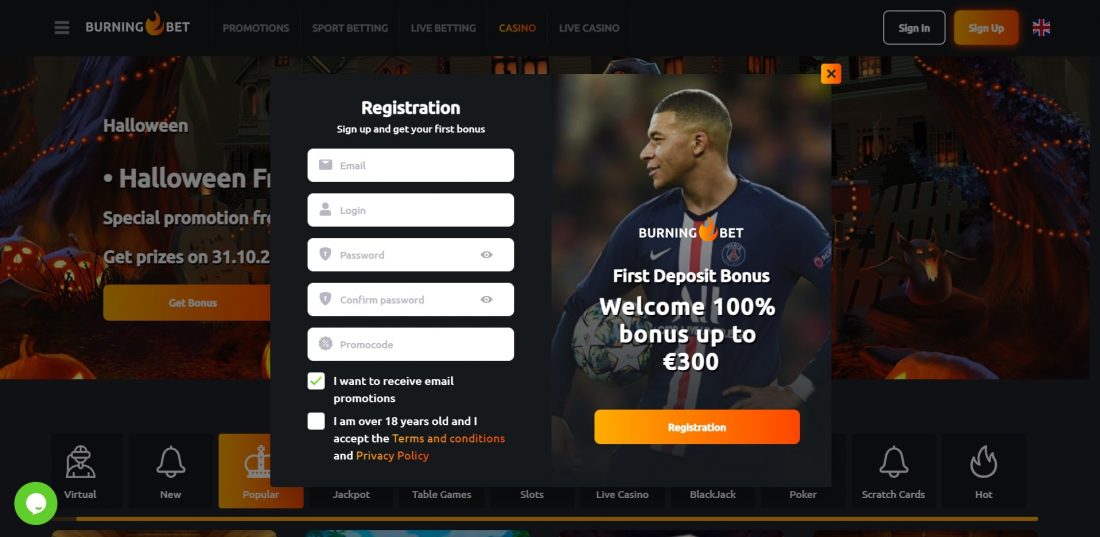 BurningBet Casino Login