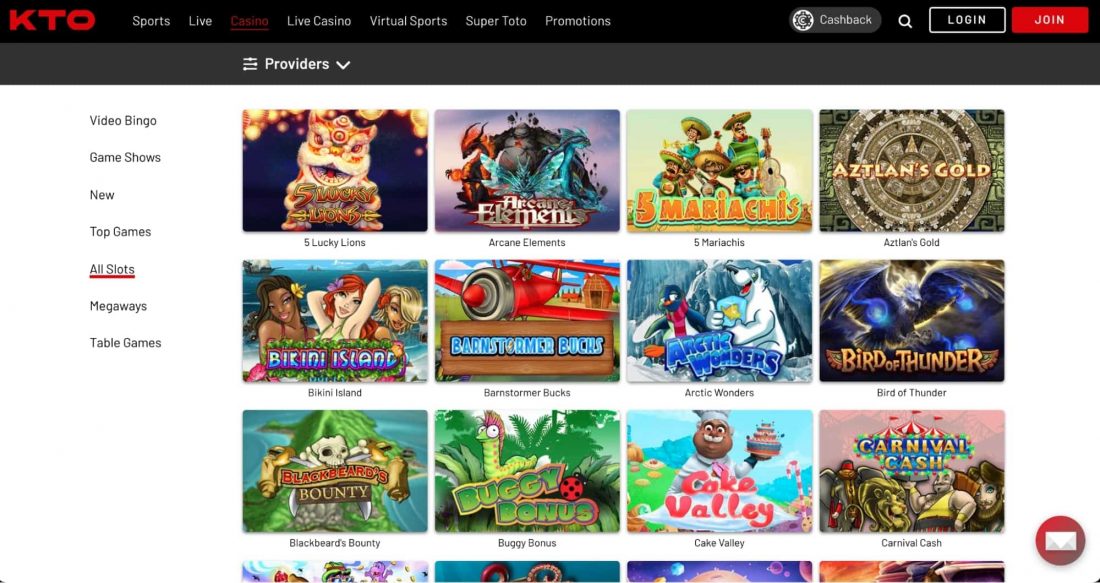 KTO Casino Games