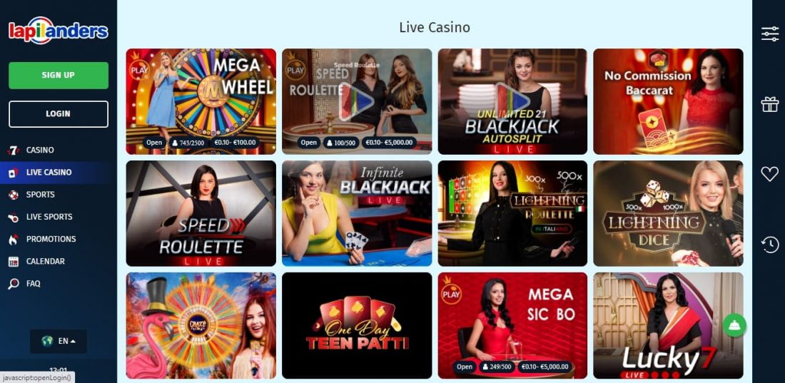 Lapilanders Live Casino