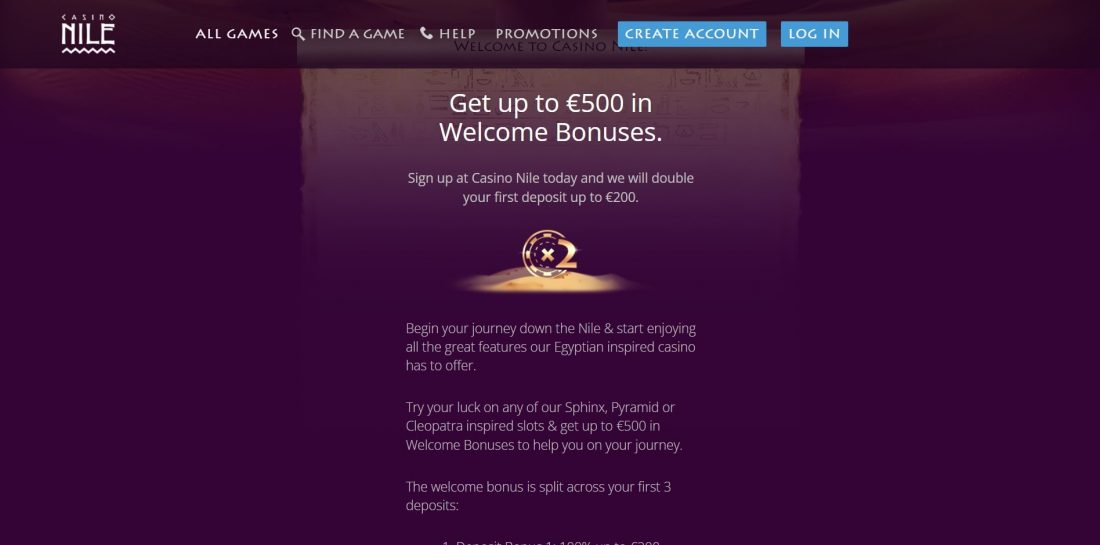Nile Casino Bonus