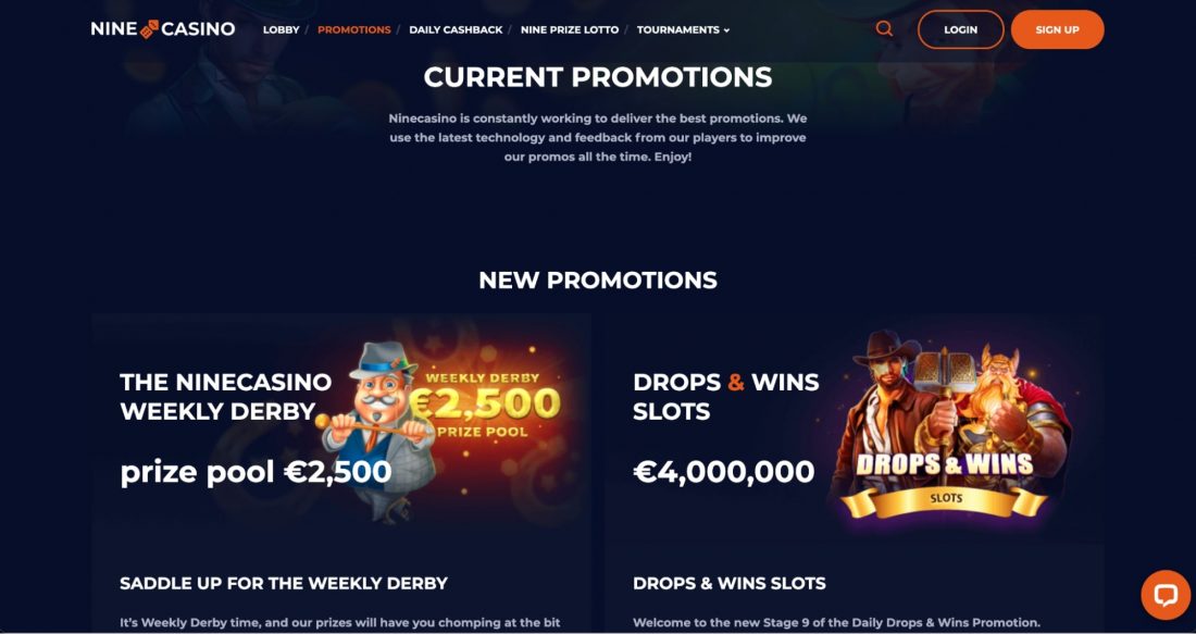 NineCasino Bonuses