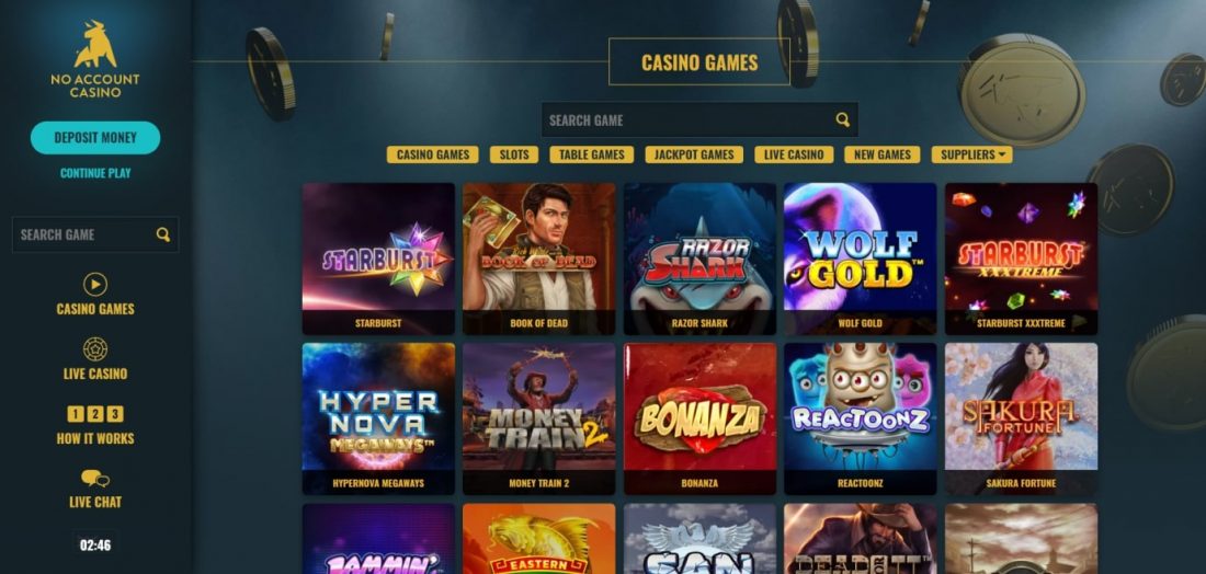 No Account Casino Games