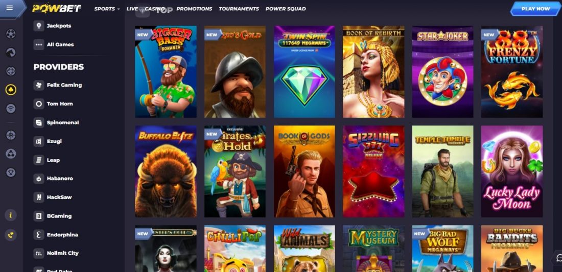 Powbet Casino Games