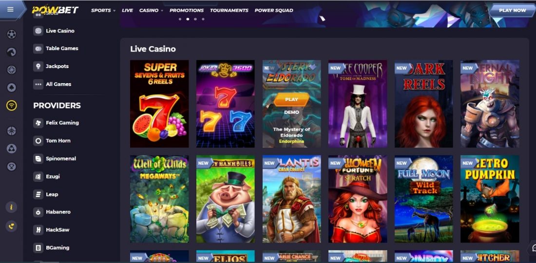 Powbet Live Casino