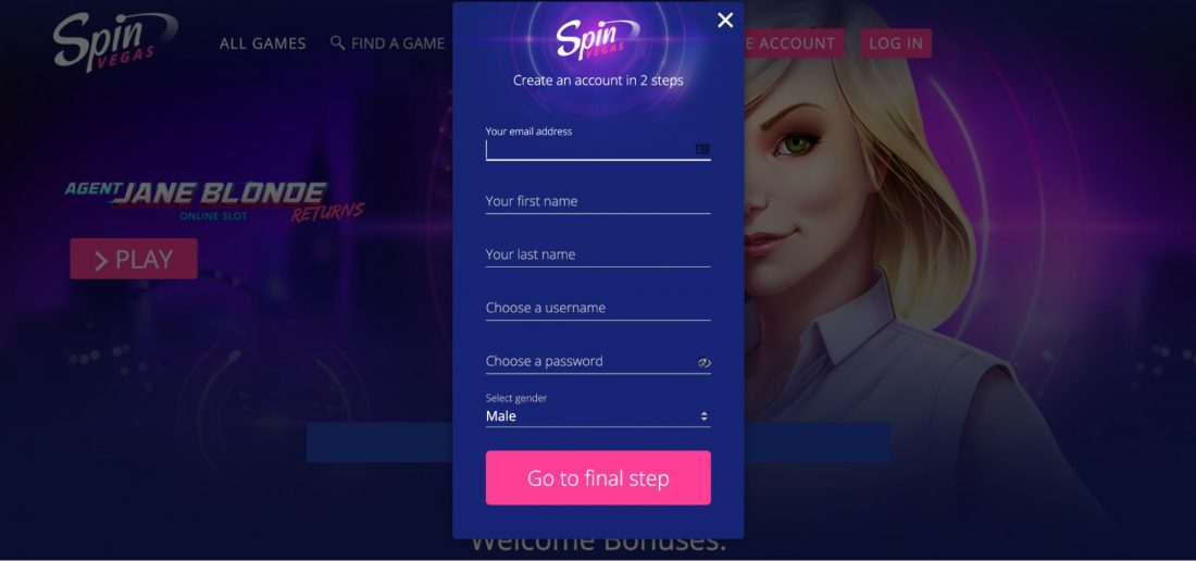 Spin Vegas Casino Login Process