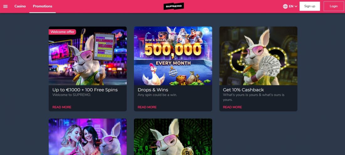 Supremo Casino Bonuses